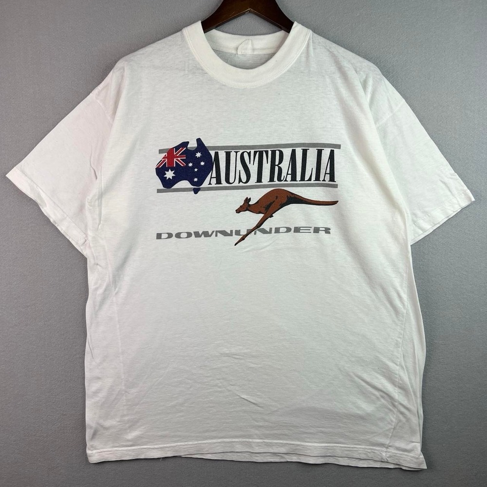 Vintage Australia Down Under Kangaroo White Tee Shirt